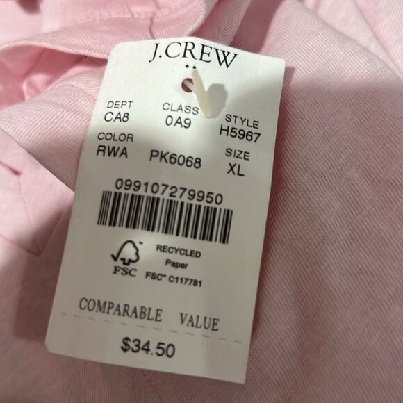 J. Crew Factory h5967 Pink Vintage slub cotton V-neck tee  NWT - Picture 4 of 8